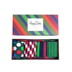 HAPPY SOCKS-Christmas Gift 4 Pack Socks - Set da 4 Paia di Calzini Multicolore-SXSTR09-4500