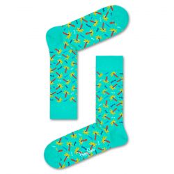HAPPY SOCKS-Confetti Palm Socks - Calzini Verdi / Multicolore-CFP01-7300