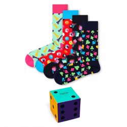 HAPPY SOCKS-Game Night Gift 4 Pack Socks -XGAM09-6300