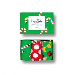 HAPPY SOCKS-Holiday Kids 3 Pack Gift Socks - Set da 3 Paia di Calzini Bambino Multicolore-XKID08-7301