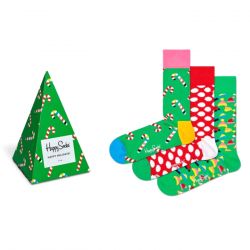 HAPPY SOCKS-Holiday Tree 3 Pack Gift Set Socks - Set da 3 Paia di Calzini Multicolore-XMAS08-7004
