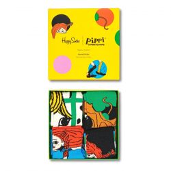 HAPPY SOCKS-Kids 4 Pack Socks Gift Set Pippi - Set da 4 Paia di Calzini Bambino Multicolore-SXPIP09-0100