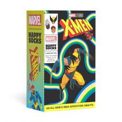 HAPPY SOCKS-Marvel 3-Pack Gift Set Yellow - Set da Tre Paia di Calzini Multicolore