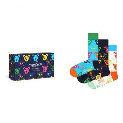 HAPPY SOCKS-Mixed Dog Gift Set 3 Pack Socks - Set da 3 Paia di Calzini Multicolore-XDOG08-0150