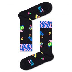 HAPPY SOCKS-Mushrooms Socks Black -P000051