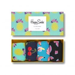 HAPPY SOCKS-Pineapple Multicoured Gift Box Socks 4-Pack-SXPIN09-7000