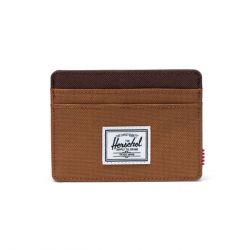 Herschel-Charlie Cardholder Rubber / Chicory Coffee - Portacarte Marrone