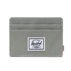 Herschel-Charlie Cardholder Seagrass / White Stitch - Portacarte Verde