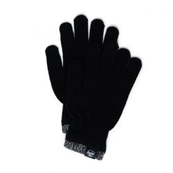 Herschel-Elmer Gloves Stripe Black - Guanti a Moffola Neri
