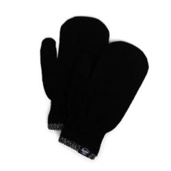 Herschel-Elmer Mittens Stripe Black - Guanti a Moffola Neri