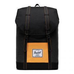 Herschel-Retreat Backpack - Black Crosshatch / Black / Blazing Orange - Zaino Multicolore-10066-04449-OS-04449
