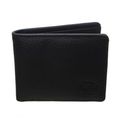 Herschel-Roy Vegan Leather Rfid Saddle Black Wallet