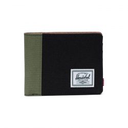 Herschel-Roy Wallet Black / Four Leaf Clover / Sadlle Brown - Portafogli Multicolore