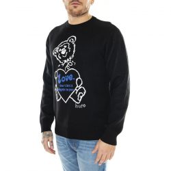 Huf-Bad News Crewneck Sweater Black