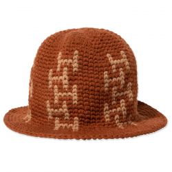 Huf-Chain Link Knit Hat Rubber - Cappello in Maglia Marrone