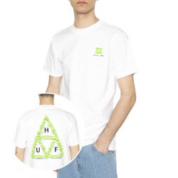 Huf-Desktop S/S Tee White - Maglietta Girocollo Uomo Bianca