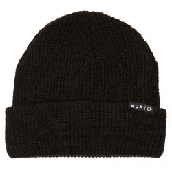 Huf-Essentials Usual - Cappellino a Cuffia Nero-BN00060-BLACK