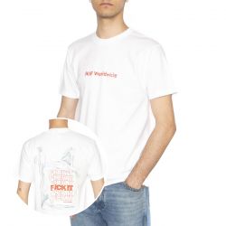 Huf-HUF Merida T-Shirt White - Maglietta Girocollo Uomo Bianca-TS02410-WHITE
