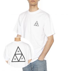 Huf-HUF Set TT S/S Tee White - Maglietta Girocollo Uomo Bianca