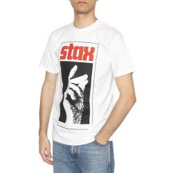 Huf-HUF Stax Snap T-Shirt - Maglietta Girocollo Uomo Bianca-TS02407