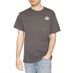Huf-In The Pocket S/S Tee Grey - Maglietta Girocollo Uomo Grigia