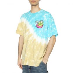 Huf-Life a Beach S/S Tie Dye Tee - Maglietta Girocollo Uomo Multicolore
