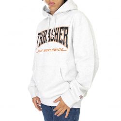 Huf-Mens Huf x Thrasher Candlestick Athletic Heather Hooded Sweatshirt-PF00563-ATHHR