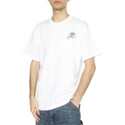 Huf-In The Pocket - Maglietta Girocollo Uomo Bianca-TS01723-WHITE