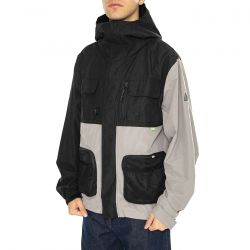 Huf-Tackle Light Weight Jacket Black - Giacca con Cappuccio Uomo Nera / Multi