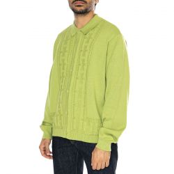 Huf-Towner L/S Knit Top PIstachio - Cardigan Uomo Verde