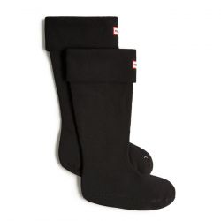 HUNTER-Recycled Fleece Tall Boot Sock Black - Stivali in Poliestere Neri