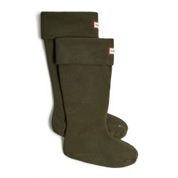 HUNTER-Recycled Fleece Tall Boot Sock Dark Olive - Stivali Felpa di Pile Verdi