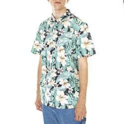 Hurley-M' Cabana SS Oil Grey Shirt - Camicia Maniche Corte Uomo Multicolore