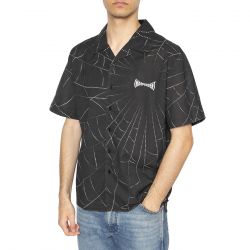 Independent-Arachnid Shirt Black - Camicia Maniche Corte Uomo Nera-INA-SHT-0232