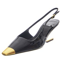 Jeffrey Campbell-Culprit L Black Patent Gold - Sandali Donna Neri / Oro-JCCULPRIT-BLK-GLD