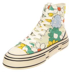 Jeffrey Campbell-JC Play Endorphin-H Canvas Green / Yellow Multi Floral Shoes