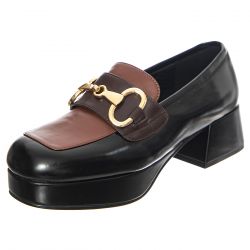 Jeffrey Campbell-W' Student-2 Black / Brown Combo Loafer