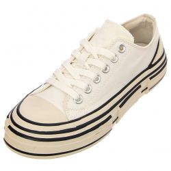 Jeffrey Campbell-Endorphine Canvas - Scarpe Stringate Profilo Basso Donna Bianche-JCSJCD037103-WHT
