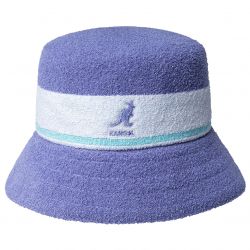 Kangol-Bermuda Stripe Bucket White / Iced Lilac Hat