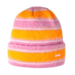 Kangol-Fuzzy Stripe Beanie Peony Pink - Cappellino a Cuffia Multicolore