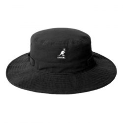 Kangol-Utility Cords Jungle Hat Coal - Cappellino con Visiera Nero