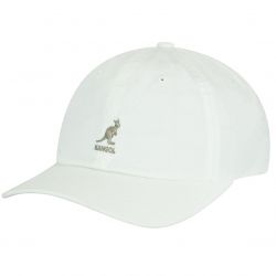 Kangol-Washed Baseball White Hat