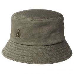 Kangol-Washed Green Bucket Hat