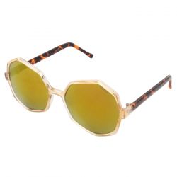 KOMONO-Bonnie Pearl Tortoise Yellow UV 400 Protection Sunglasses - Occhiali da Sole Gialli / Multicolore-KOM-S2056