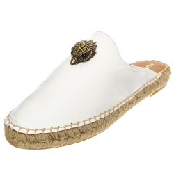 KURT GEIGER-W' Morella Eagle Mule White Leather Sandals-KGS8879510109-10
