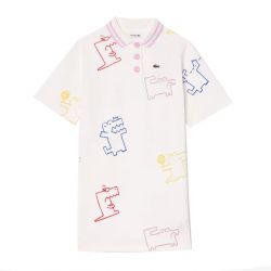 Lacoste-Abitino 2CQ White Dress - Abitino Bambini Bianco