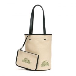 Lacoste-Bucket Bag Natural - Borsa a Secchiello Beige-NF4186TD