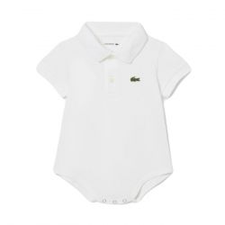 Lacoste-Completo Regalo 001 Baby White Boodysuit - Body Bambino Bianco