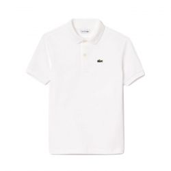 Lacoste-Maglietta M/C 001 Black Polo Shirt - Polo Bambini Bianca