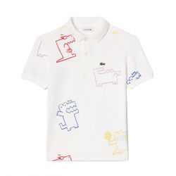Lacoste-Maglietta M/C 2CQ White Polo Shirt - Polo Bambini Bianca